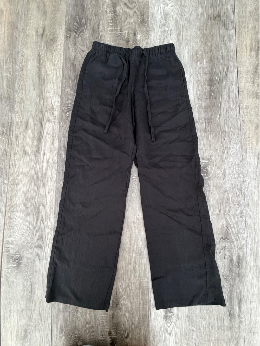 Zara black drawstring pants XS